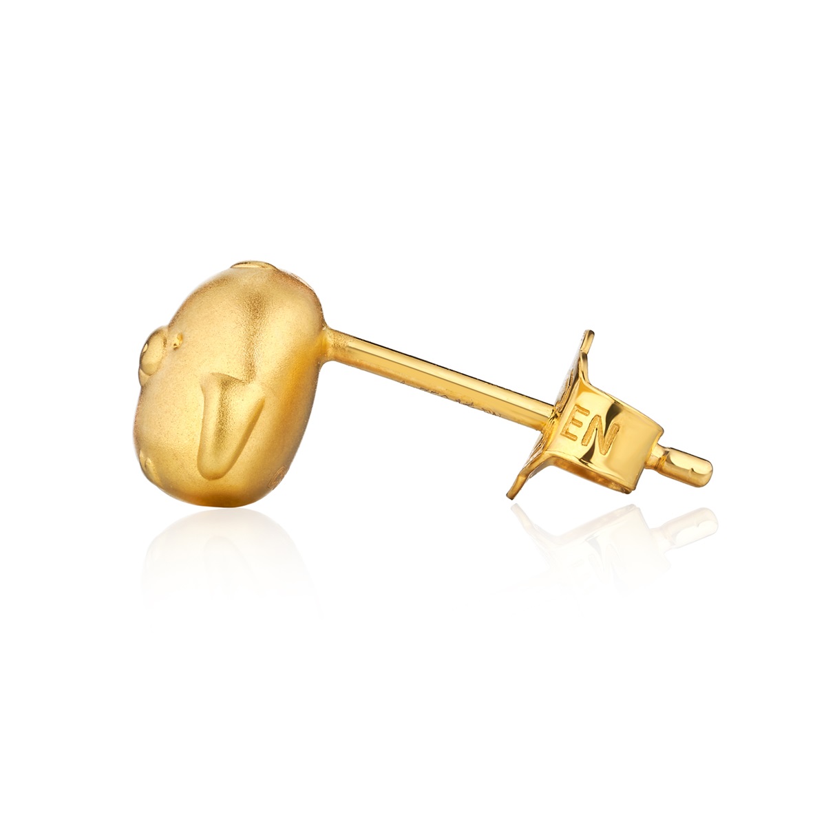 六福珠寶黃金耳環 - "可愛小黃雞™"18K金(黃色)耳環(單隻)