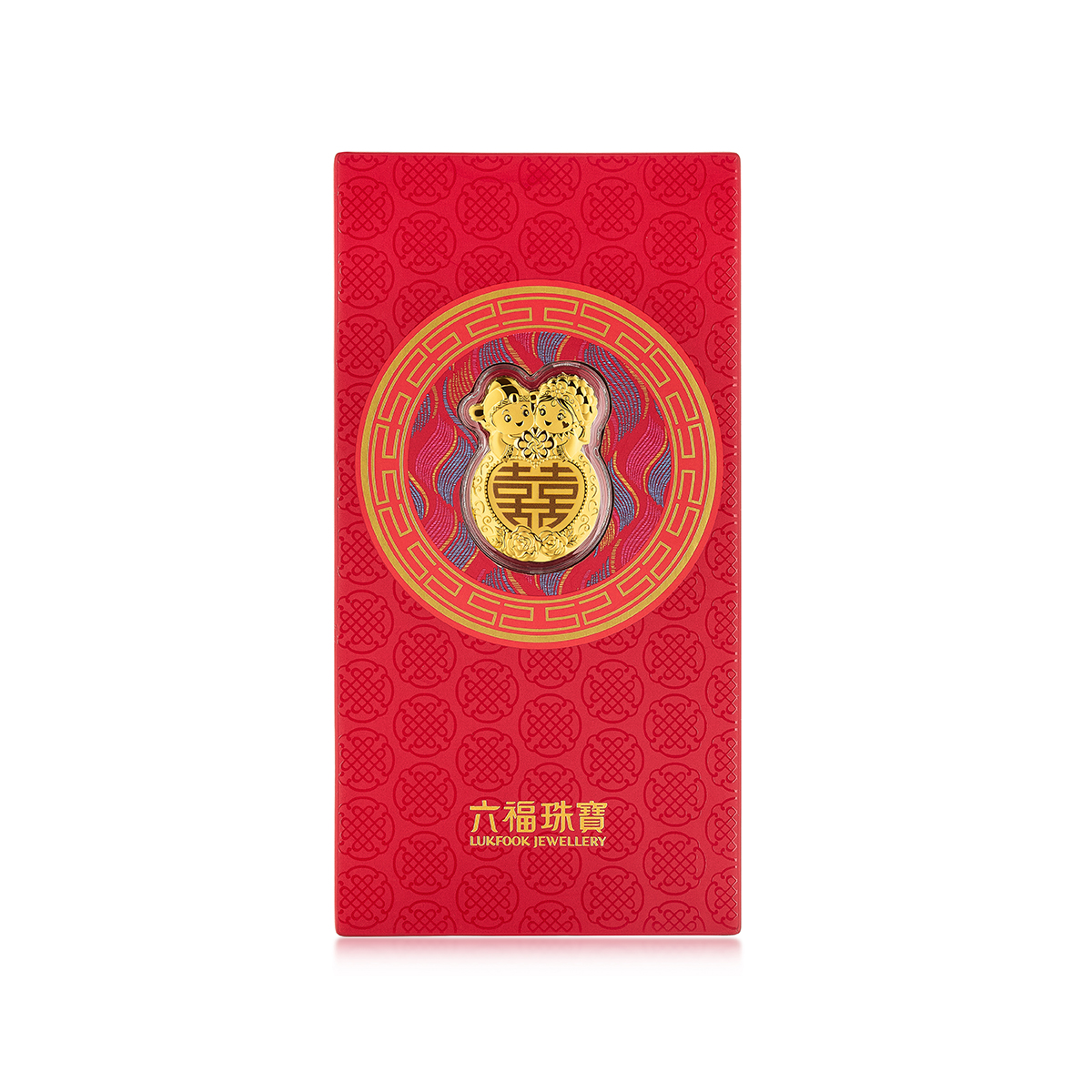 六福珠寶黃金工藝品 - "囍結良緣"999.9黃金工藝品