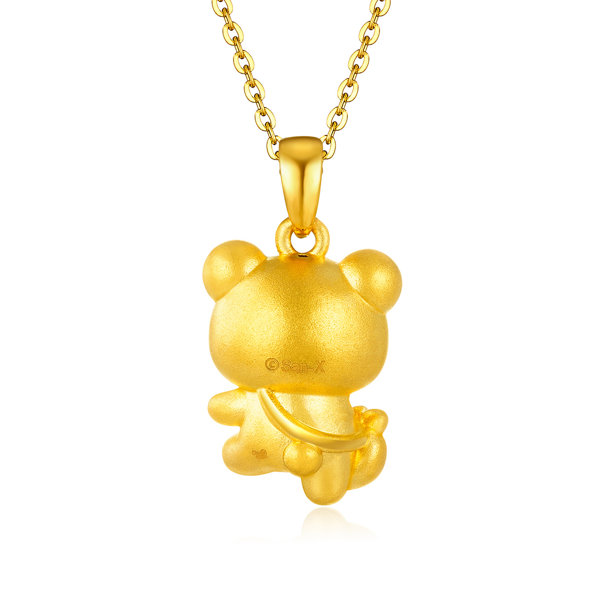 六福珠寶黃金吊墜 - 【LISTING CLOSED】"茶小熊"999足金立體吊墜
