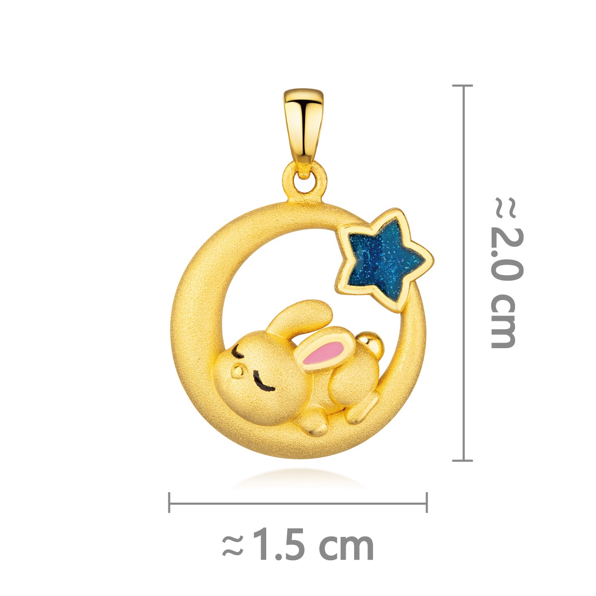 六福珠寶黃金吊墜 - 【LISTING CLOSED】"金秋玉兔"999足金吊墜