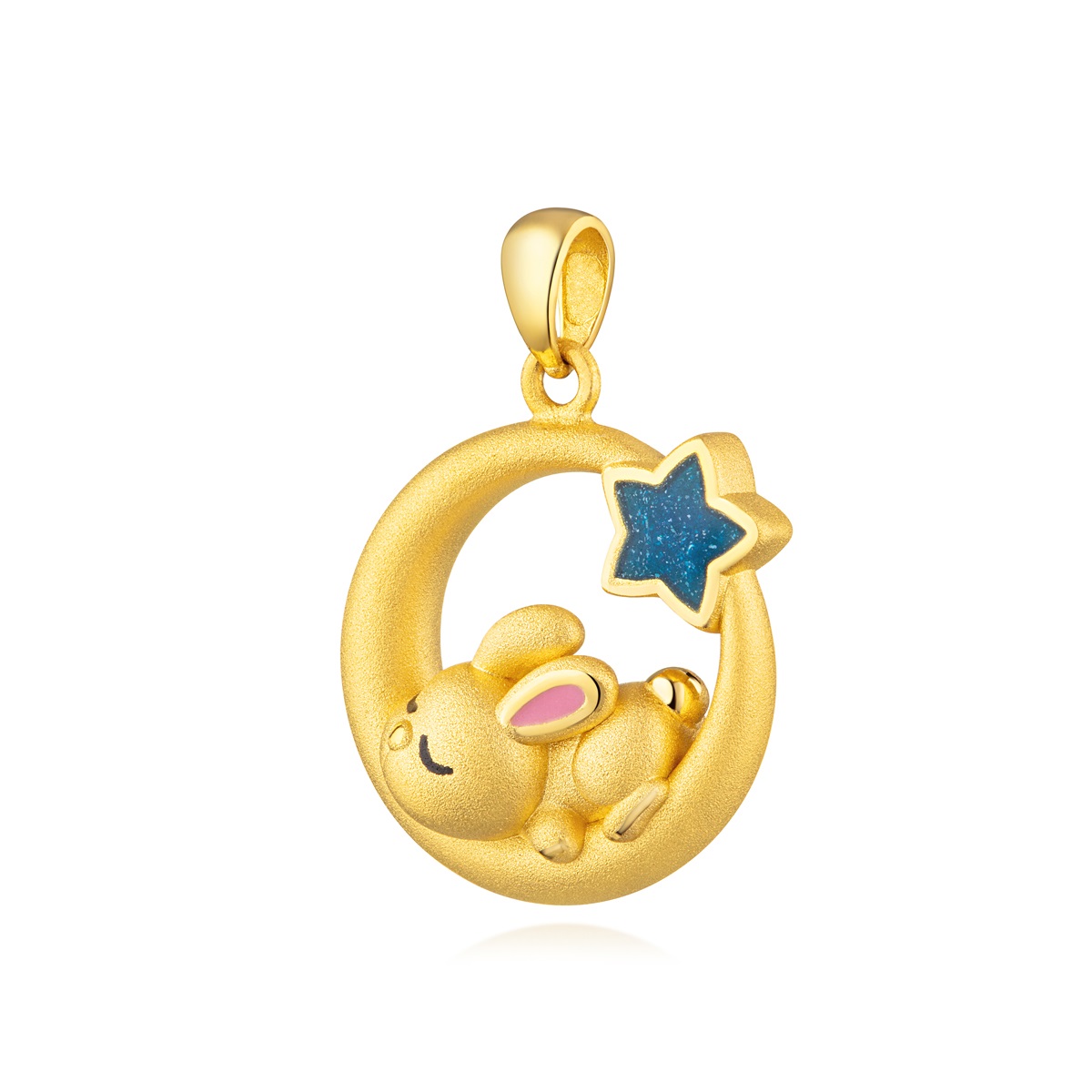 六福珠寶黃金吊墜 - 【LISTING CLOSED】"金秋玉兔"999足金吊墜