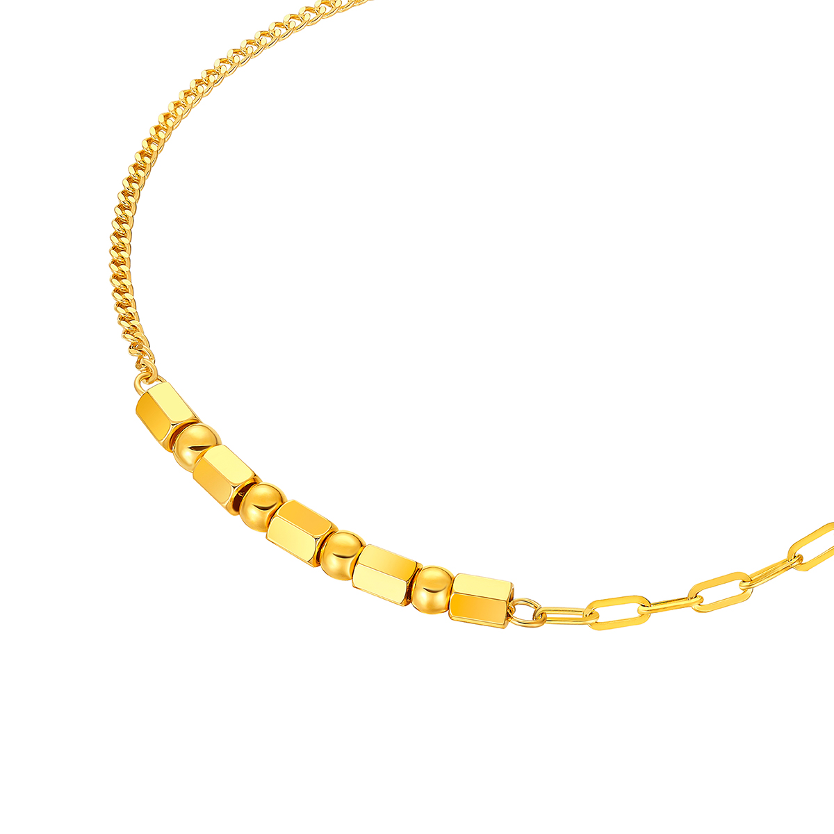 六福珠寶黃金手鏈 - 【LISTING CLOSED】"小幸圓"990黃金手鏈