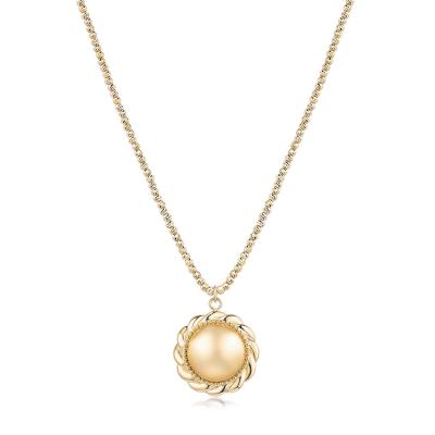 六福珠寶黃金頸鏈 - "優雅金珠"18K金(黃色)頸鏈