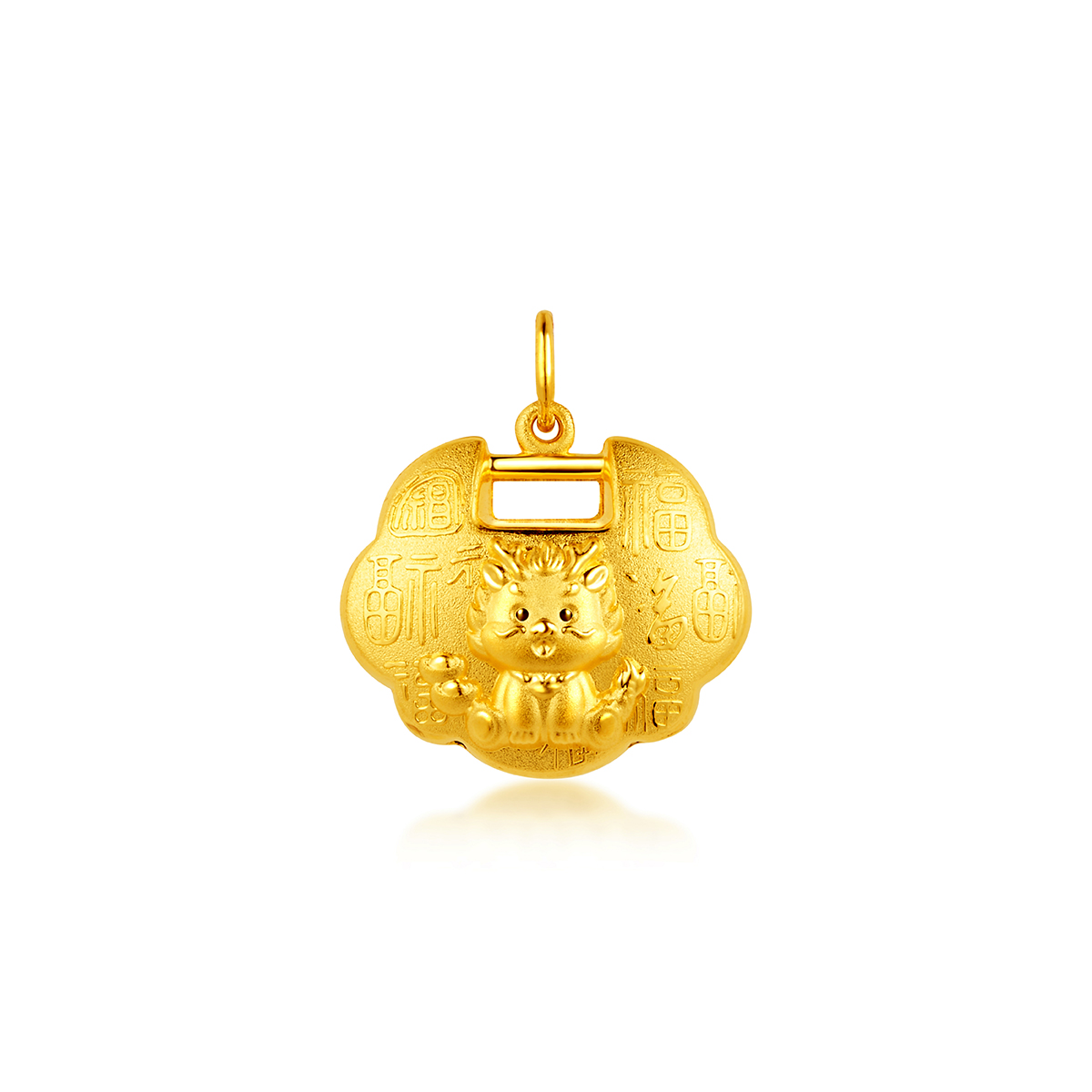 $t('六福珠寶')黃金吊墜 - 【LISTING CLOSED】"龍福齊天"999.9黃金鎖包