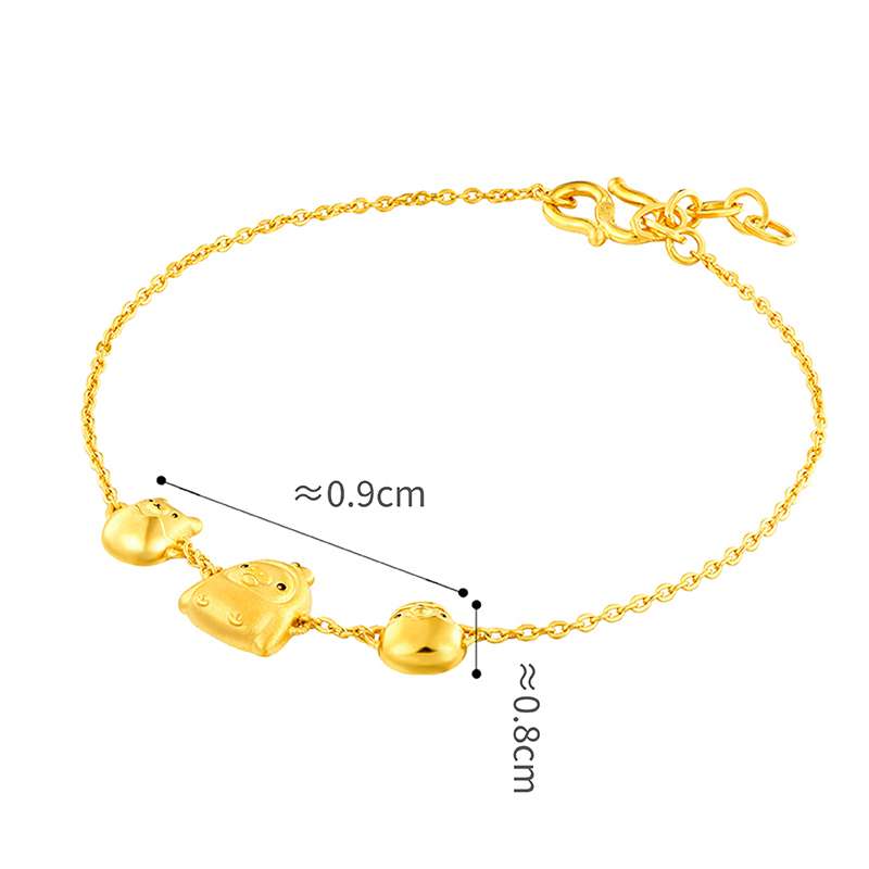 六福珠寶黃金手鏈 - 【LISTING CLOSED】"小黃雞"999.9黃金手鏈