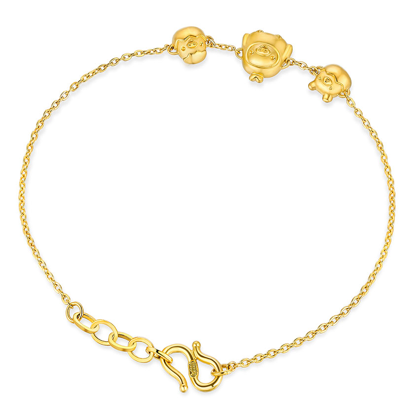 六福珠寶黃金手鏈 - 【LISTING CLOSED】"小黃雞"999.9黃金手鏈