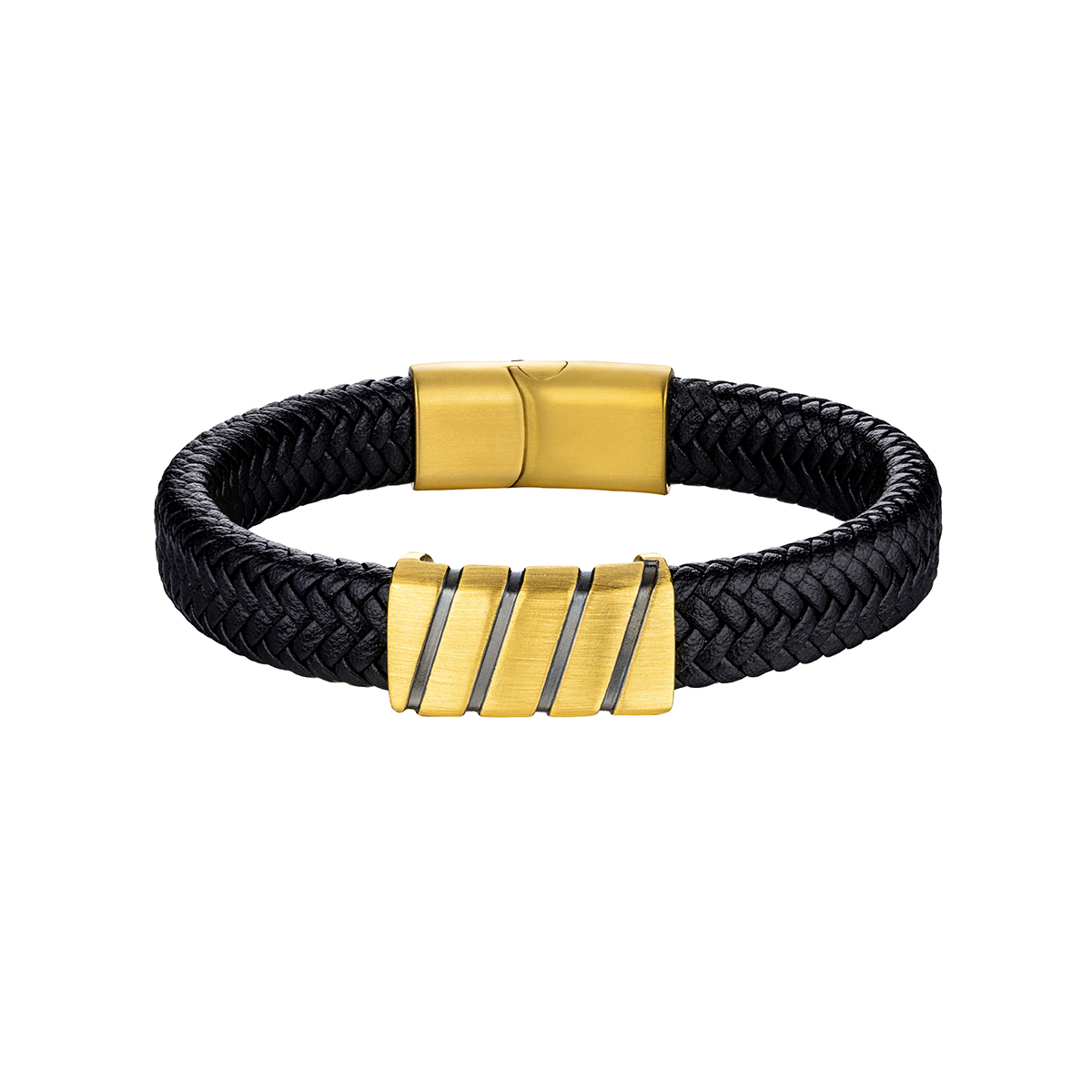 $t('六福珠寶')黃金串飾 - [LISTING CLOSED]"黑‧潮–酷黑線條"990黃金串飾(男裝)連皮質手帶(5D電黑硬金工藝)