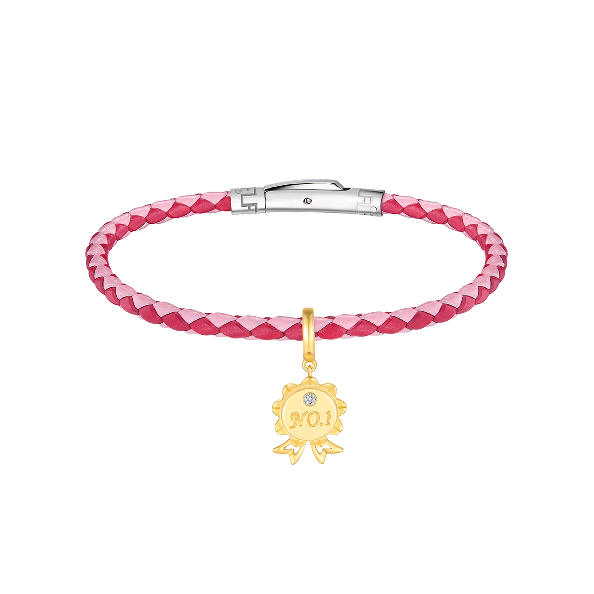 六福珠寶18K金串飾 - 【LISTING CLOSED】"No.1 獎牌"18K金(黃色)鑽石串飾