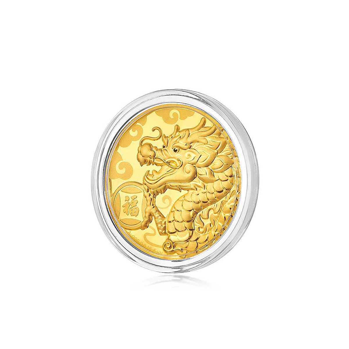 六福珠寶黃金工藝品 - 【LISTING CLOSED】"接龍獻福"999.9黃金工藝品