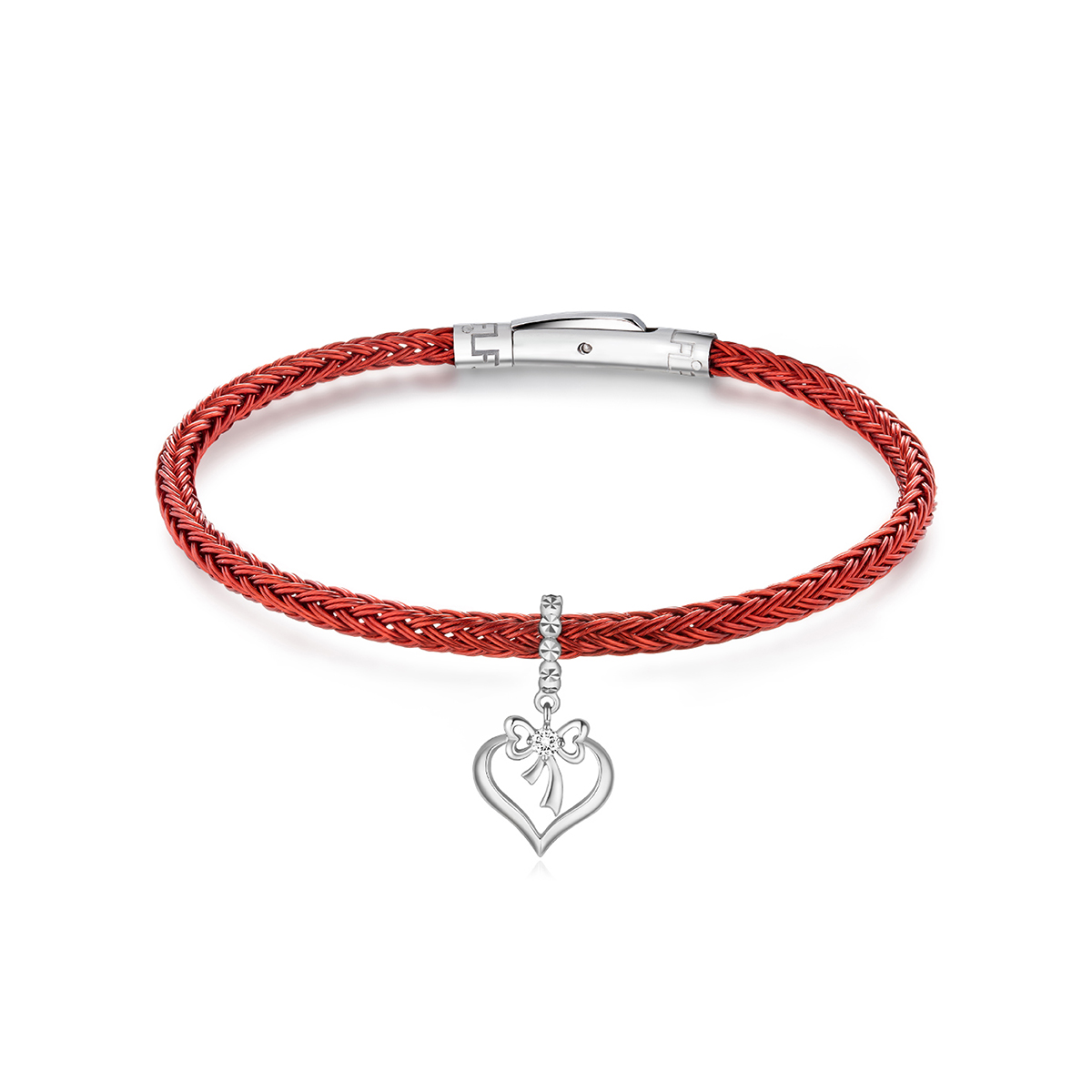 六福珠寶18K金串飾 - "蝶結"18K金鑽石串飾-多色選擇