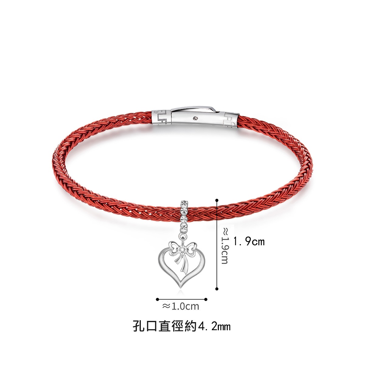 六福珠寶18K金串飾 - "蝶結"18K金鑽石串飾-多色選擇