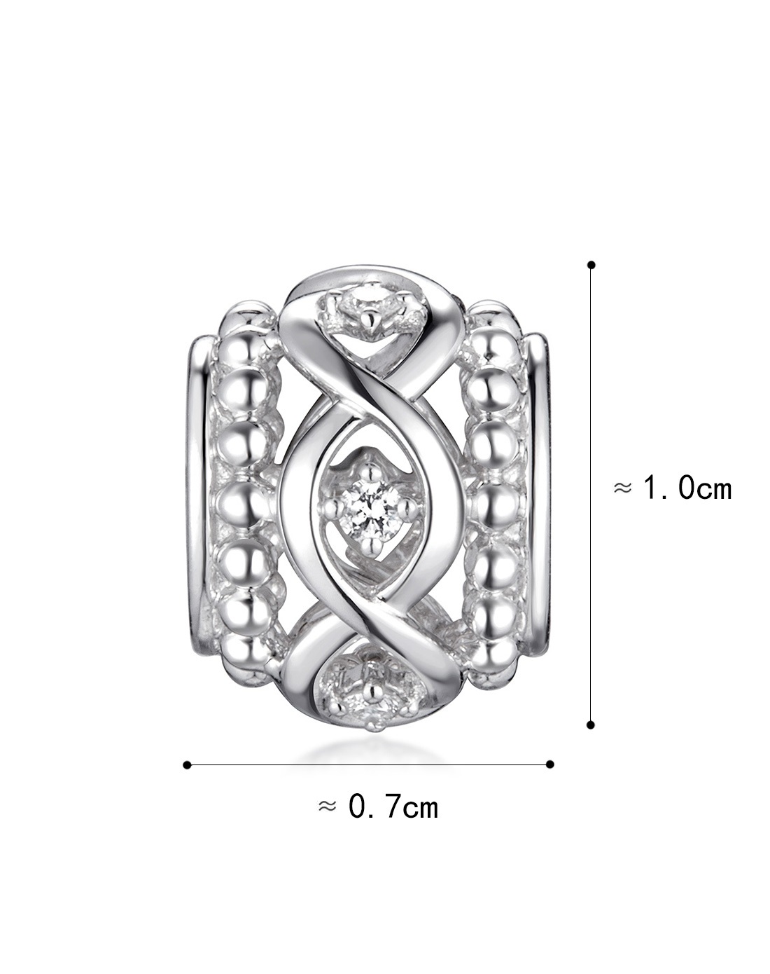 六福珠寶18K金串飾 - 【LISTING CLOSED】"俏麗繡球"18K金(白色)鑽石串飾