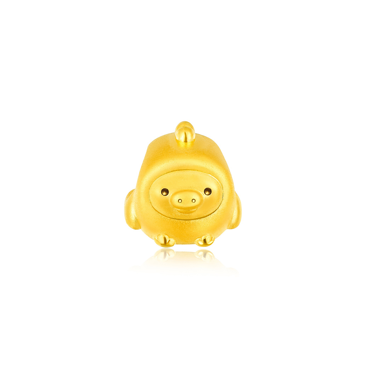 $t('六福珠寶')黃金串飾 - "公雞變裝小黃雞"999足金串飾