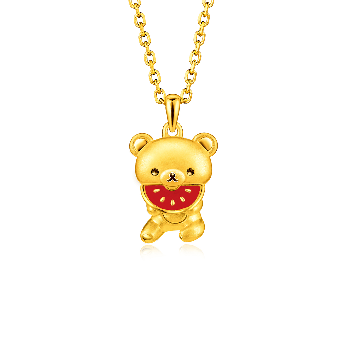 $t('六福珠寶')黄金吊坠 - 【LISTING CLOSED】"西瓜小熊"999足金吊坠