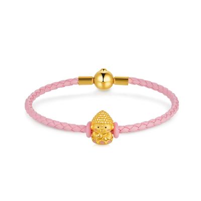 六福珠宝黄金串饰 - "点赞小如来"999足金串饰连手绳