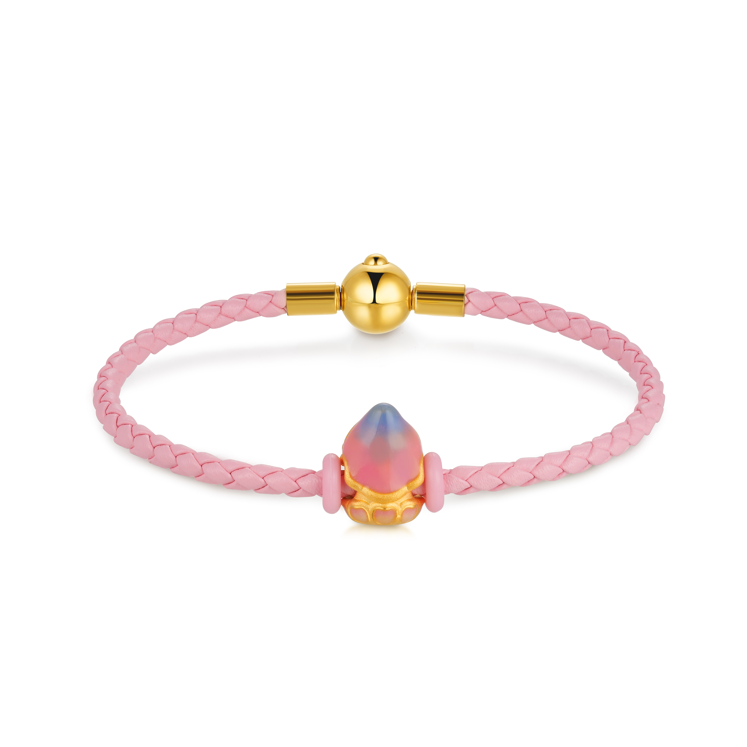 六福珠寶黃金串飾 - “吉祥觀音像”999足金串飾連手繩