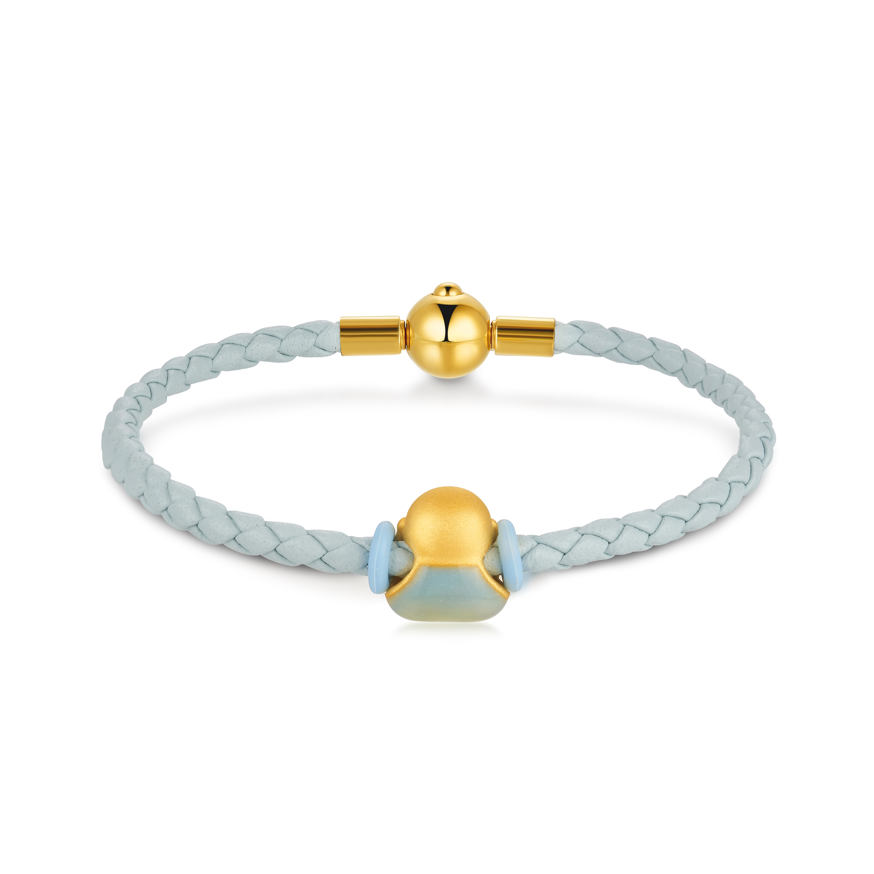 六福珠寶黃金串飾 - "大笑彌勒佛"999足金串飾連手繩