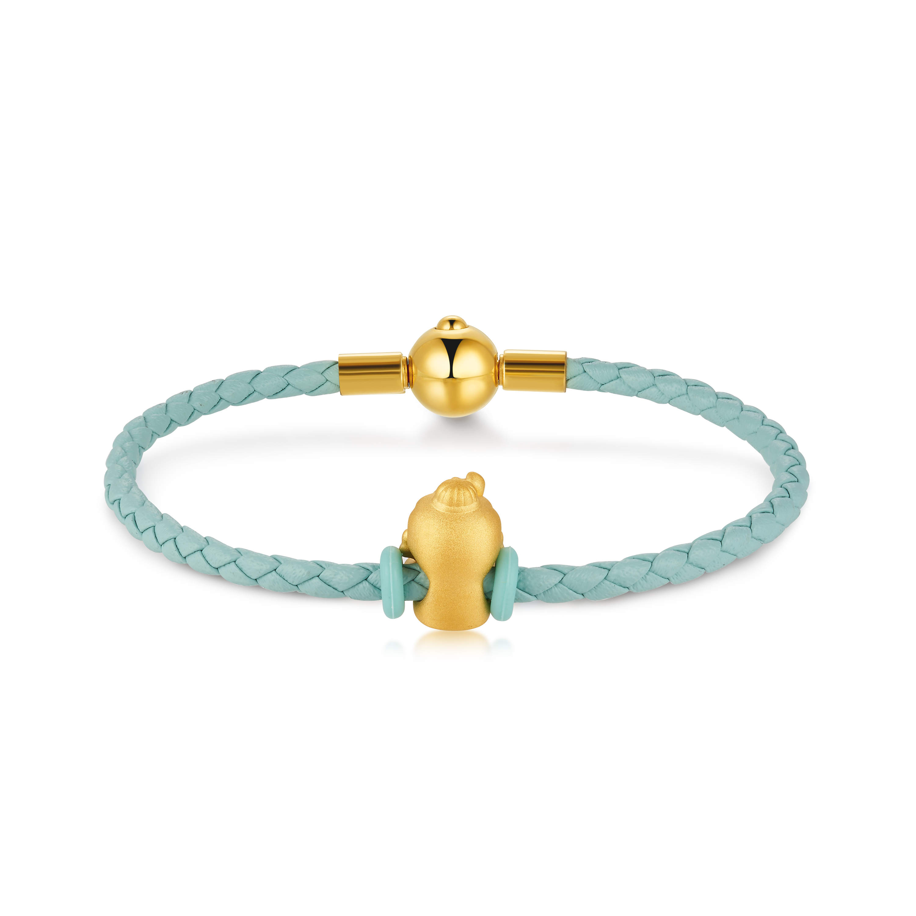 六福珠寶黃金串飾 - “愛心月老”999足金串飾連手繩