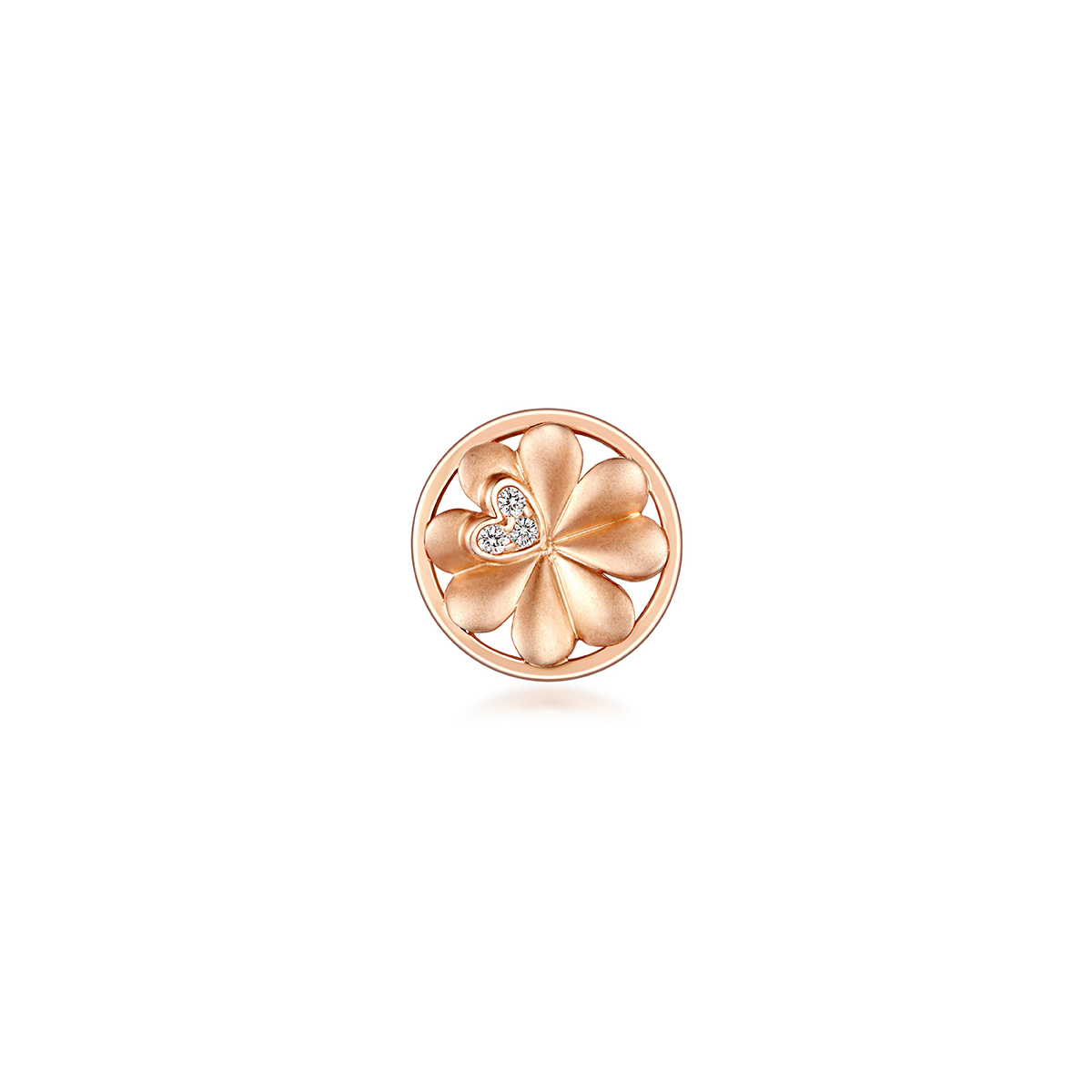 六福珠寶18K金串飾 - "幸運四葉草"18K金鑽石串飾–多色選擇