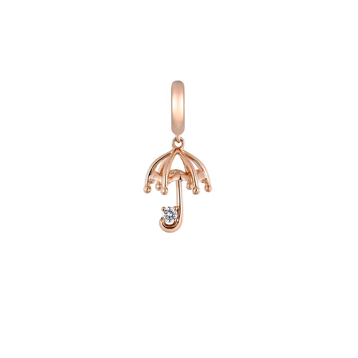 $t('六福珠寶')18K金串飾 - 【LISTING CLOSED】"小雨傘"18K金鑽石串飾–多色選擇