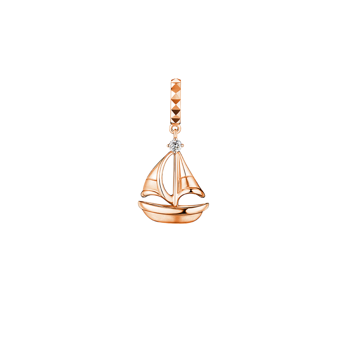 六福珠寶18K金串飾 - 【LISTING CLOSED】"一帆風順"18K金鑽石串飾–多色選擇