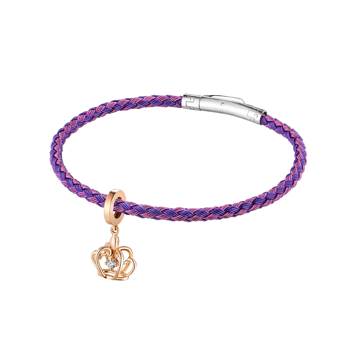 六福珠寶18K金串飾 - 【LISTING CLOSED】"高貴后冠"18K金鑽石串飾–多色選擇