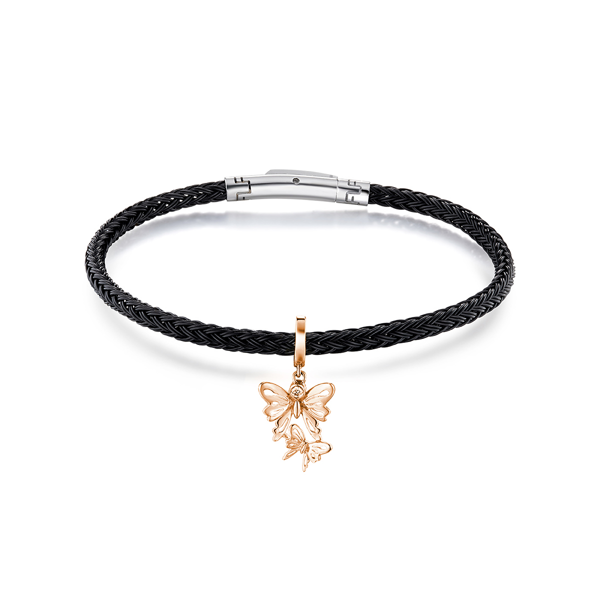 六福珠寶18K金串飾 - "蝶舞"18K金鑽石串飾–多色選擇