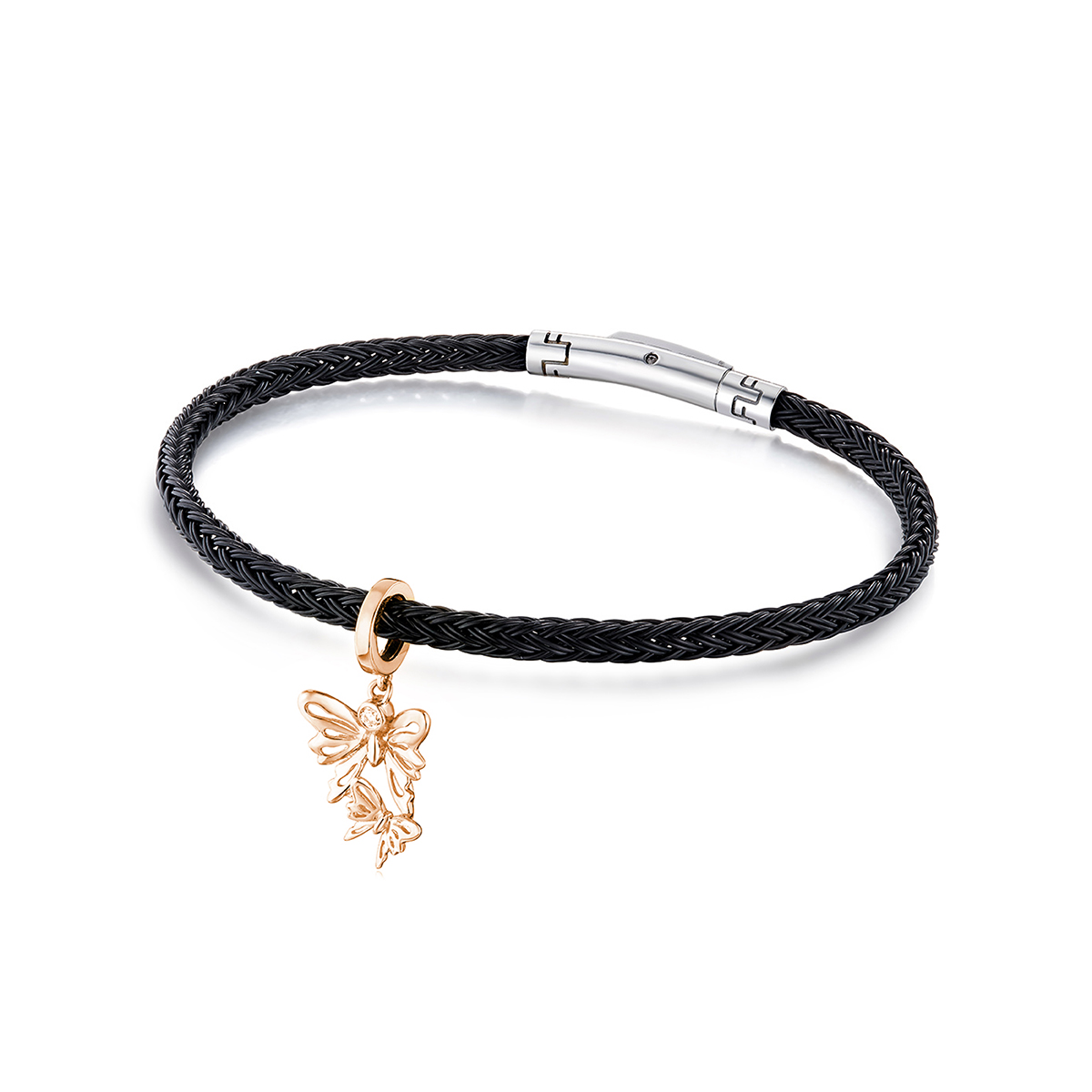 六福珠寶18K金串飾 - "蝶舞"18K金鑽石串飾–多色選擇