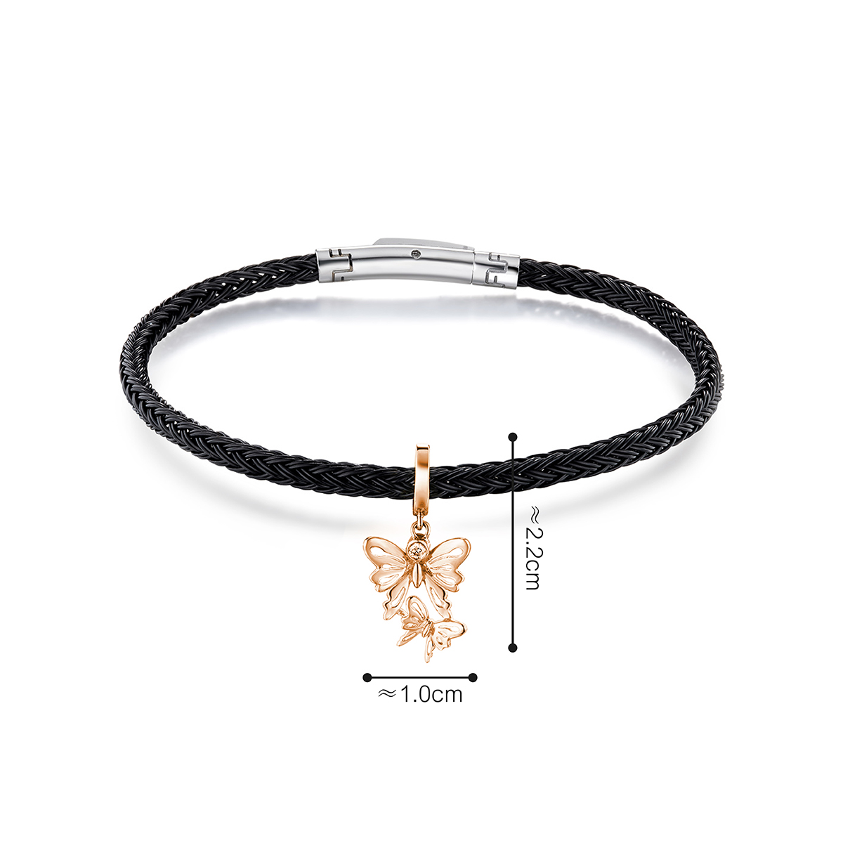 六福珠寶18K金串飾 - "蝶舞"18K金鑽石串飾–多色選擇