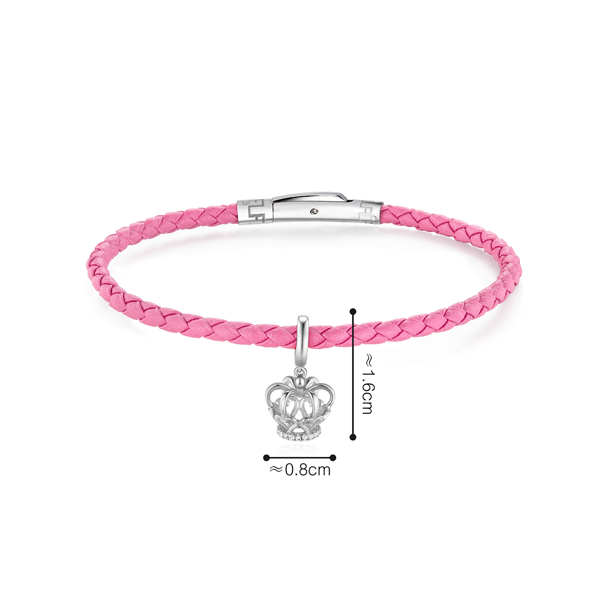 六福珠寶18K金串饰 - 【LISTING CLOSED】"公主皇冠"18K金(白色)钻石串饰