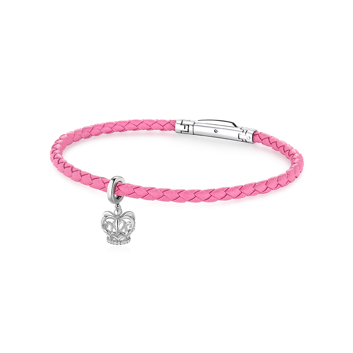 六福珠寶18K金串饰 - 【LISTING CLOSED】"公主皇冠"18K金(白色)钻石串饰