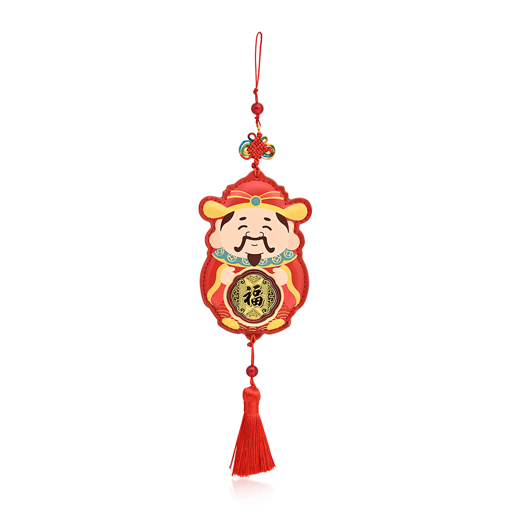 六福珠寶黃金工藝品 - “抱福財神”999.9黃金工藝品