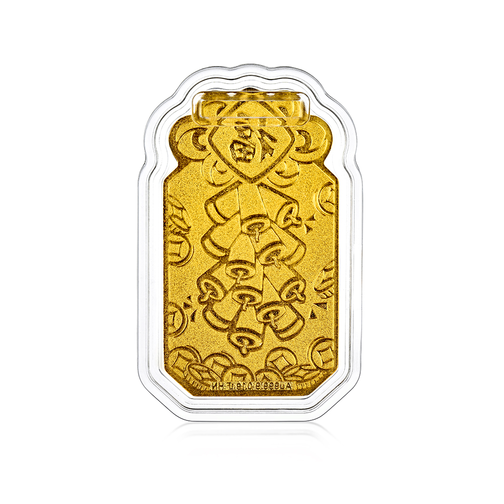 六福珠寶黃金工藝品 - “接福醒獅”999.9黃金工藝品
