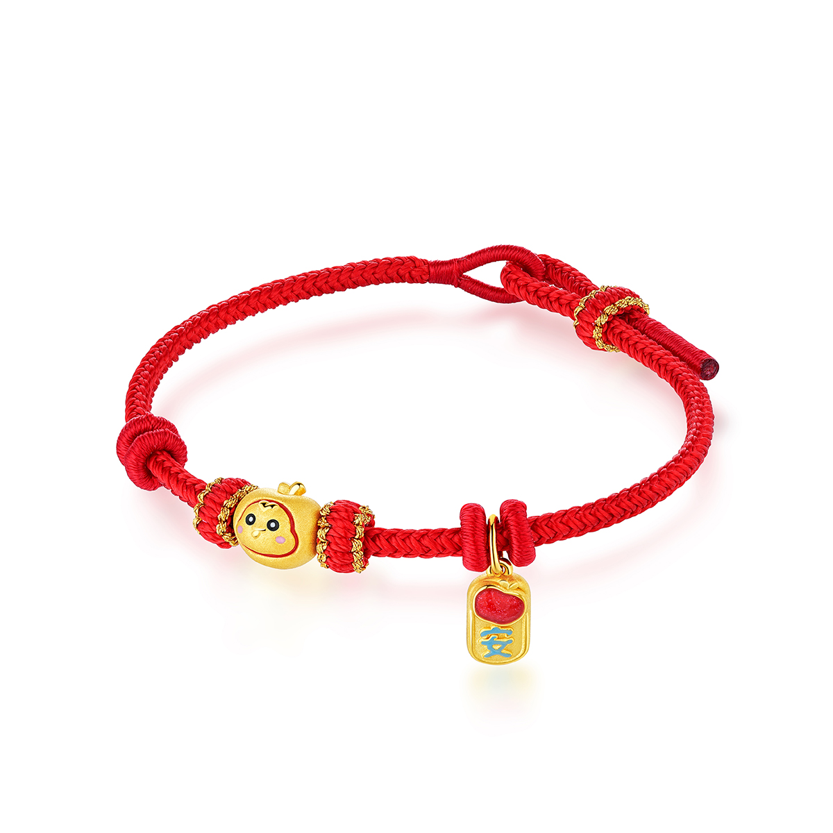 六福珠寶黃金串飾 - 【LISTING CLOSED】“蘋果蛇寶”999足金串飾連手繩