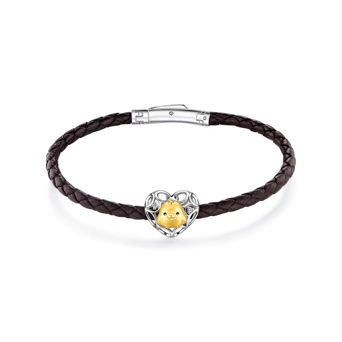 六福珠寶18K金串飾 - 【LISTING CLOSED】"小黃雞"18K金(分色)鑽石串飾