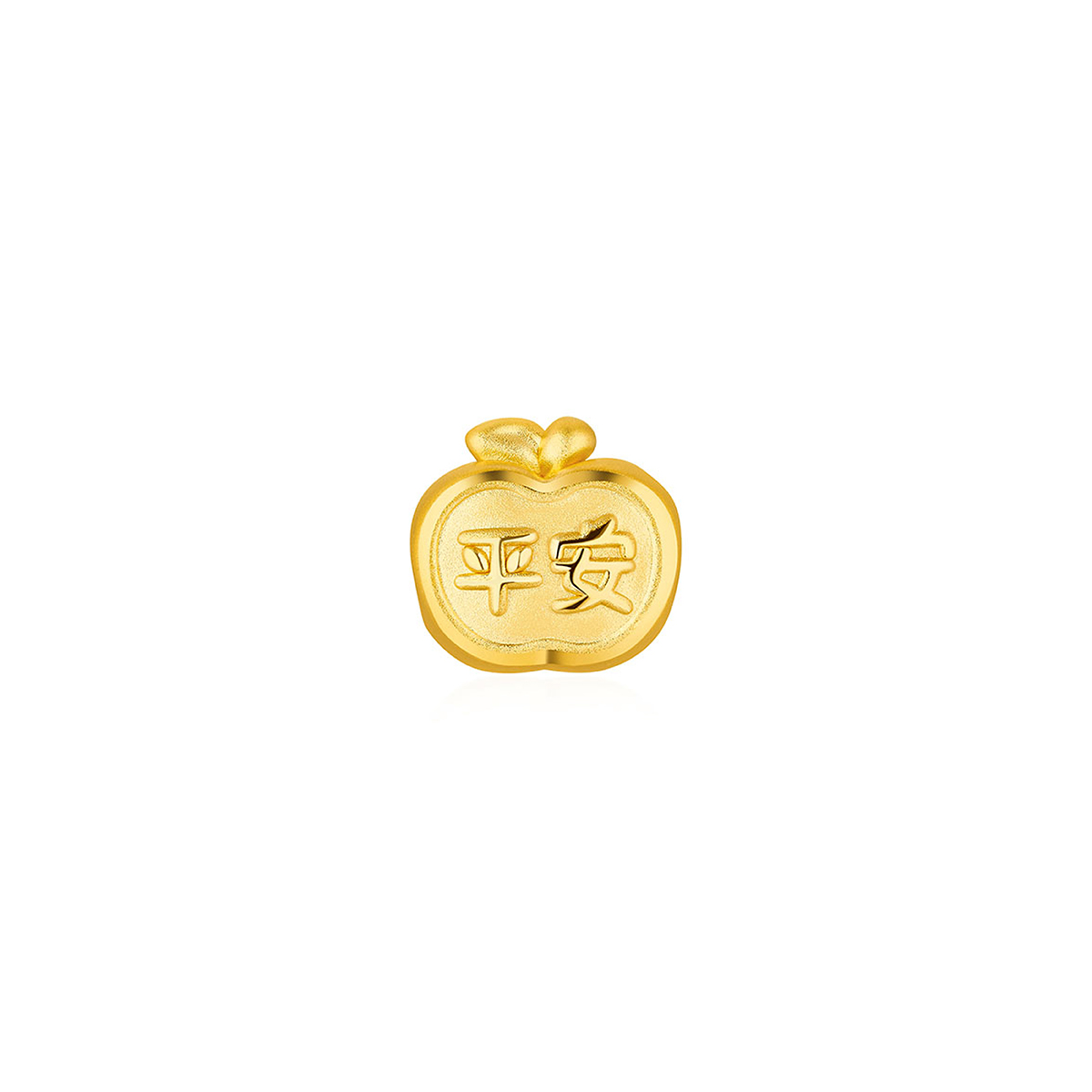 六福珠寶黃金串飾 - 十二生肖"平安豬"蘋果造型999足金串飾連手繩(微硬金工藝)