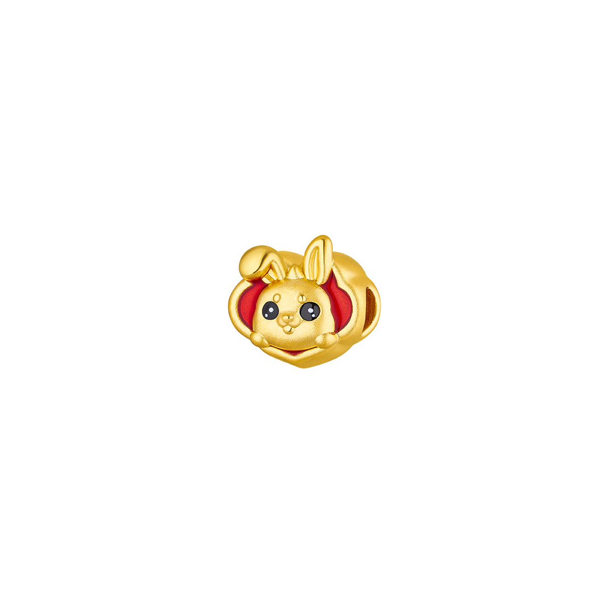 六福珠寶黃金串飾 - 十二生肖"吉祥兔"如意造型999足金串飾連手繩(微硬金工藝)
