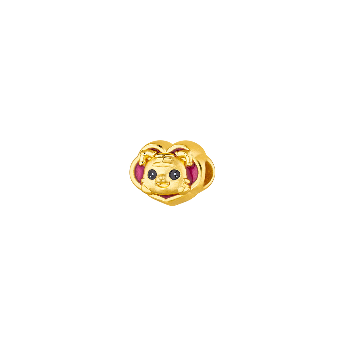 六福珠寶黃金串飾 - 十二生肖"吉祥虎"如意造型999足金串飾連手繩(微硬金工藝)
