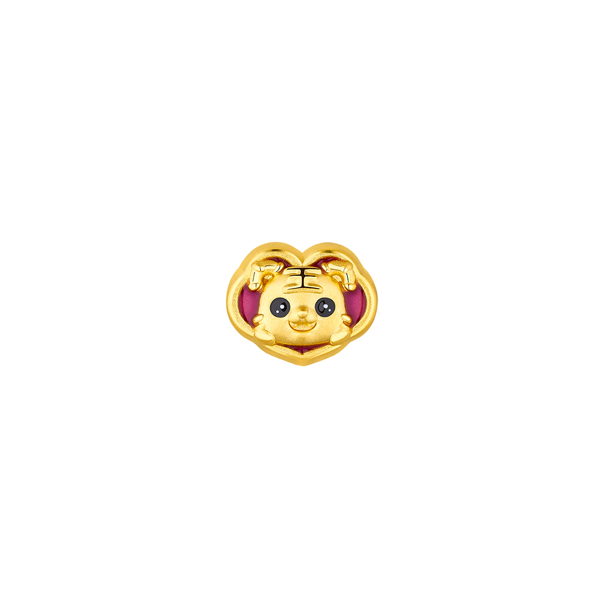 六福珠寶黃金串飾 - 十二生肖"吉祥虎"如意造型999足金串飾連手繩(微硬金工藝)