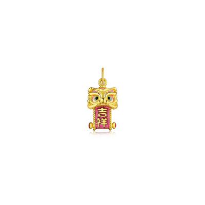 六福珠寶黃金串飾 - "萬獅吉祥"999足金串飾連手繩