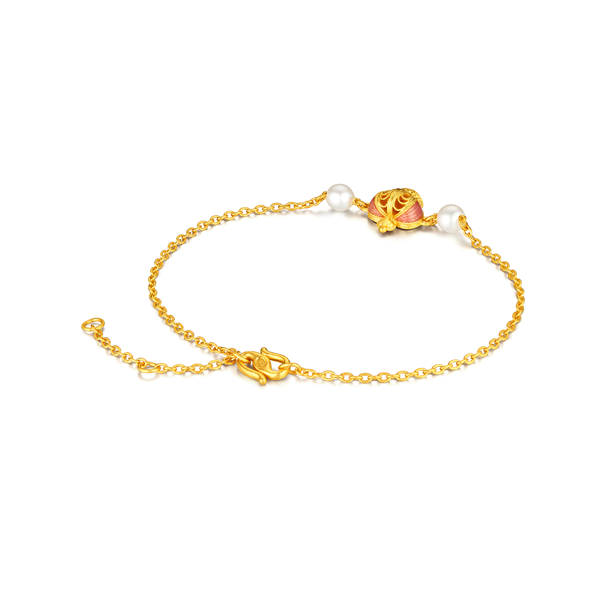 六福珠寶黃金手鏈 - "多巴胺后冠"999.9黃金手鏈