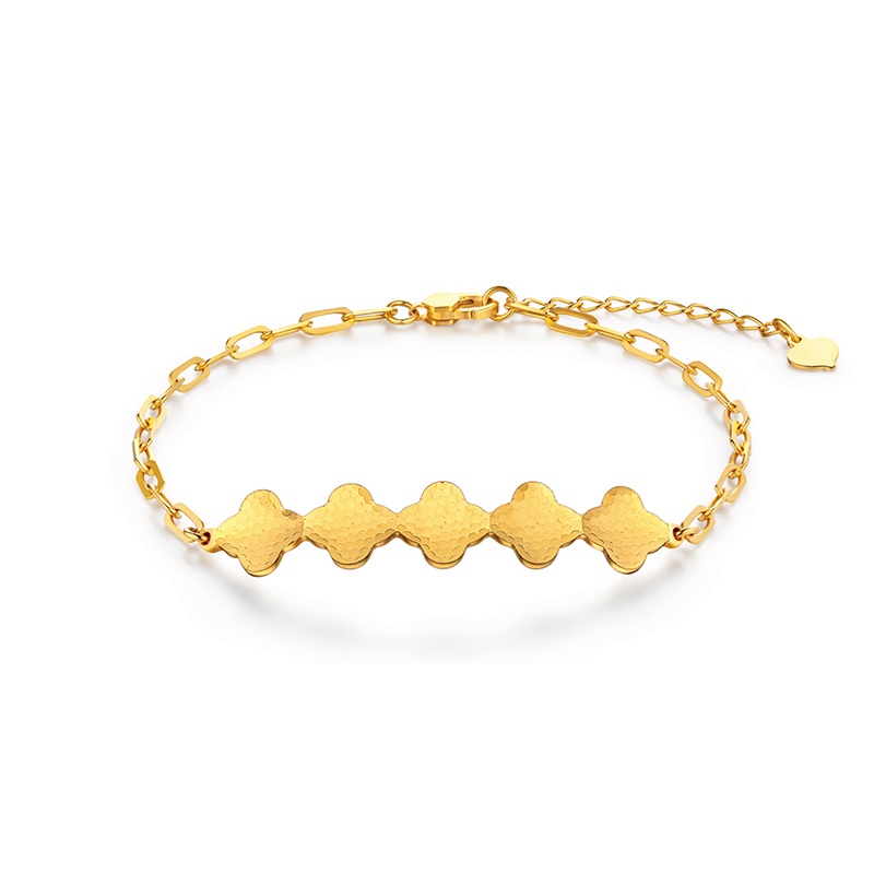 六福珠寶黃金手鏈 - "閃耀星河"990黃金手鏈