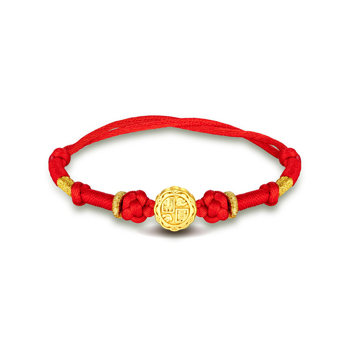 六福珠寶黃金串飾 - “團圓”月餅999足金串飾