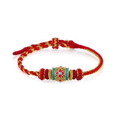 六福珠寶undefined - "絢彩花鼓"999足金串飾連手繩