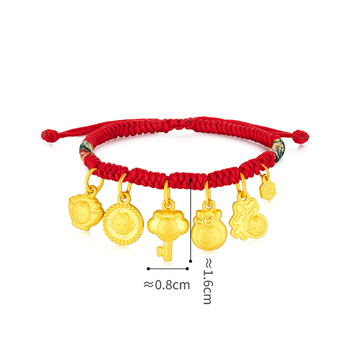 六福珠宝黄金串饰 - 【LISTING CLOSED】"嘉嘉「吉祥百宝」"999.9黄金串饰连手绳