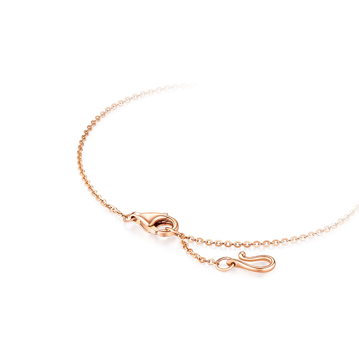 六福珠寶18K金手鏈 - 【LISTING CLOSED】"蝴蝶結"18K金鑽石珍珠手鏈–可一款兩戴(多色選擇)