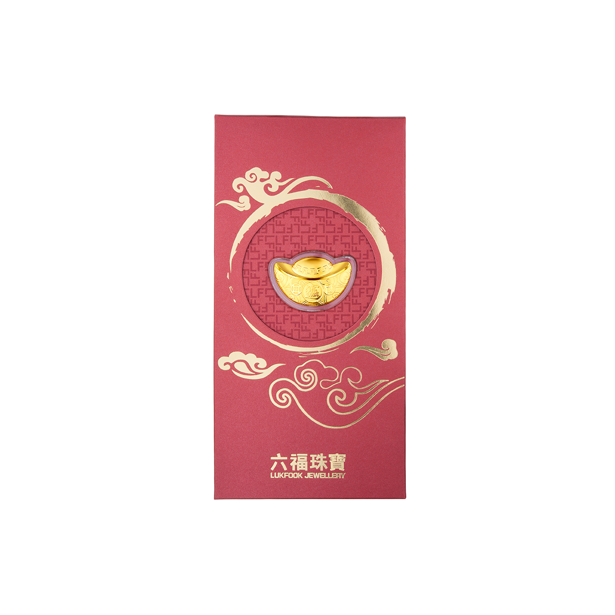 六福珠寶工藝品 - "招財進寶元寶"999.9黃金工藝品