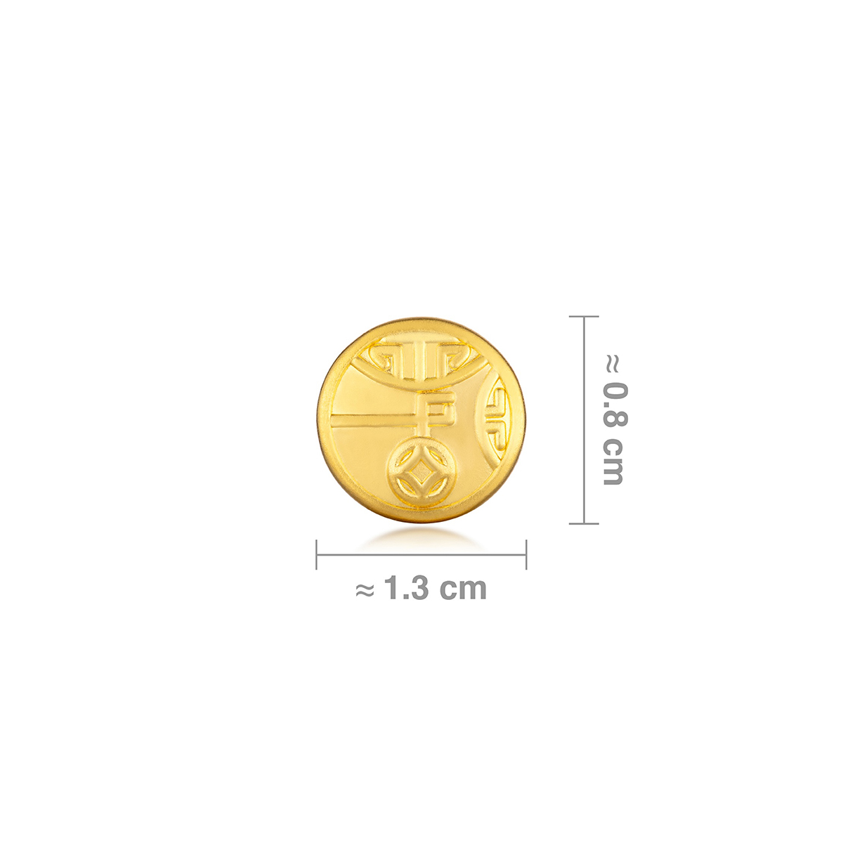 六福珠寶黃金串飾 - "和氣生財"999足金串飾