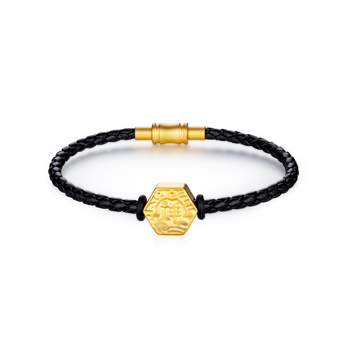 六福珠寶黃金串飾 - "祥"字999足金串飾