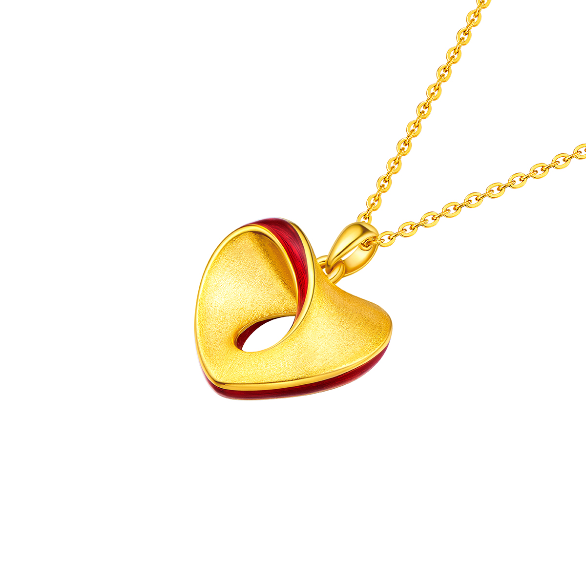 六福珠寶黃金頸鏈 - 【LISTING CLOSED】"愛・無止境"999足金琺瑯頸鏈